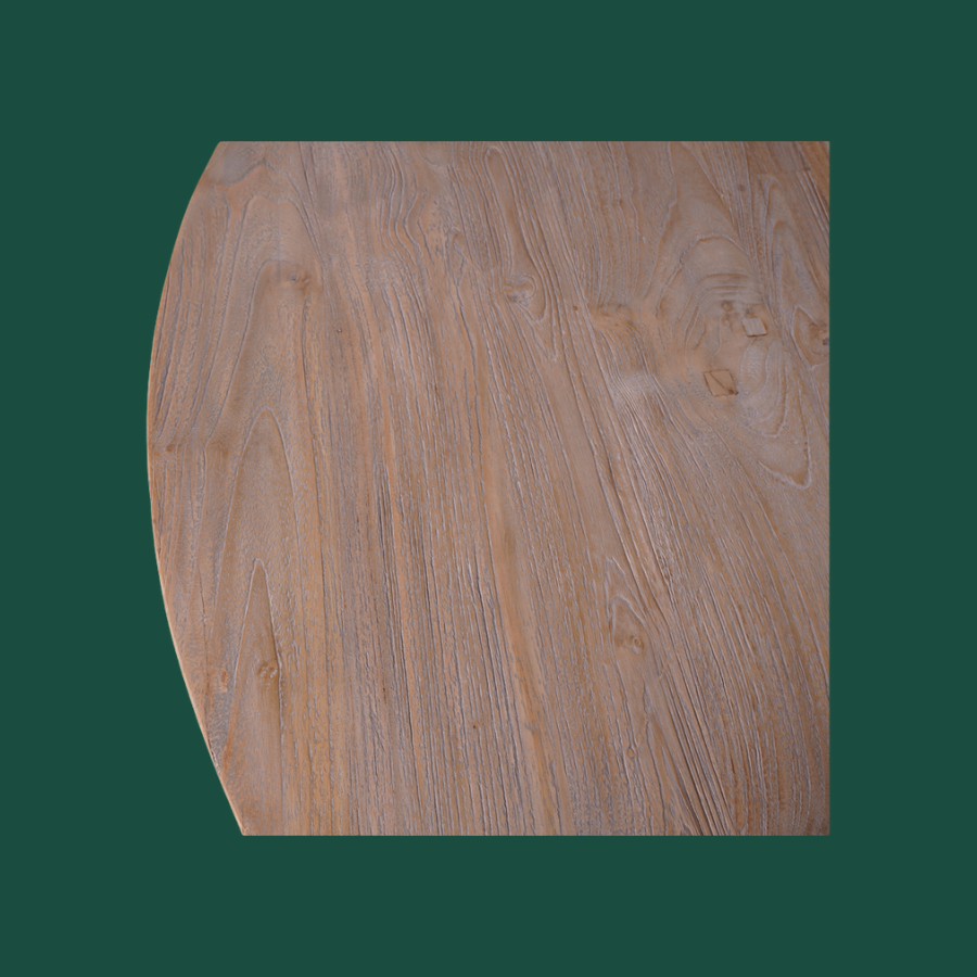 Landelijk Ronde Eettafel Vintage Look Vergrijsd Oud Houten Tafel Rond 130 CM 2