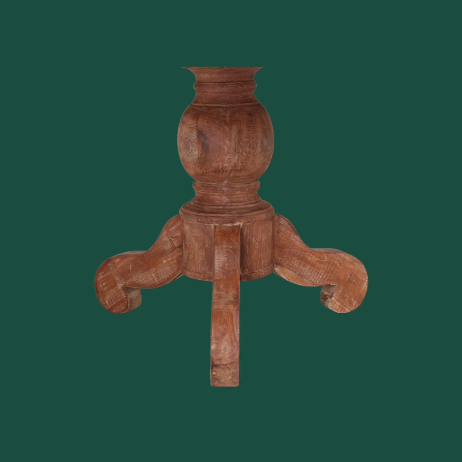Stoere Landelijke Ronde Houten Eettafel 160 CM Vintage Style Teak Tafel NO 888 2
