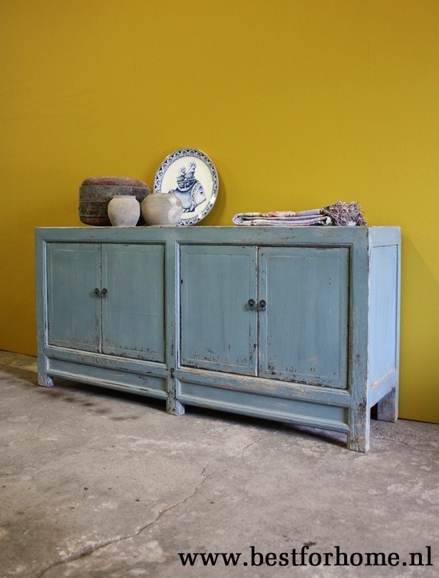 Uniek Vintage Look Landelijk Houten Dressoir Stoere Gerecycled Houten Kast NO 388 2