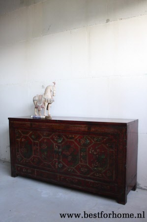 Authentiek Dressoir China Landelijke Unieke Beschilderde Chinese Kast NO 406 2