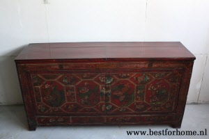 Authentiek Dressoir China Landelijke Unieke Beschilderde Chinese Kast NO 406 4