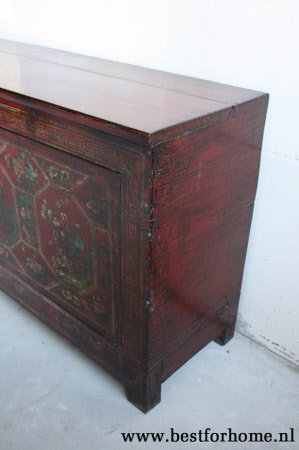 Authentiek Dressoir China Landelijke Unieke Beschilderde Chinese Kast NO 406 7