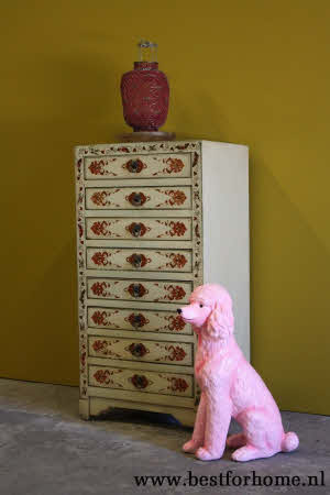 Authentieke Ladenkast Kleurrijk Chinees Kastje Bohemian Vintage Look NO 872 2