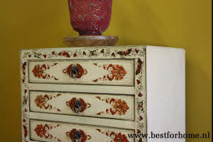 Authentieke Ladenkast Kleurrijk Chinees Kastje Bohemian Vintage Look NO 872 3