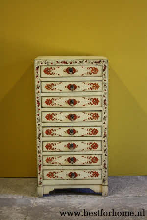 Authentieke Ladenkast Kleurrijk Chinees Kastje Bohemian Vintage Look NO 872 5