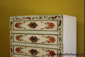 Authentieke Ladenkast Kleurrijk Chinees Kastje Bohemian Vintage Look NO 872 6