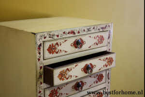 Authentieke Ladenkast Kleurrijk Chinees Kastje Bohemian Vintage Look NO 872 7
