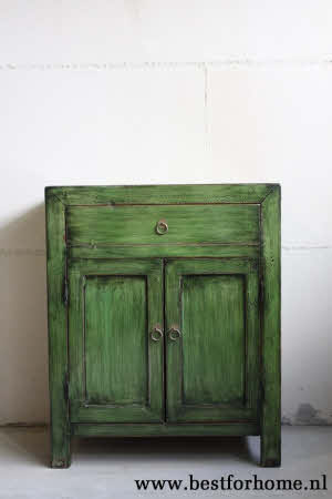 Bohemian Landelijk Uniek Glossy Groen Kastje Chinese Houten Kast NO 399 6_20251101200457