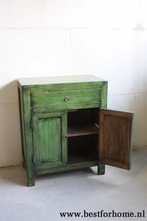 Bohemian Landelijk Uniek Glossy Groen Kastje Chinese Houten Kast NO 399 8_20251101200507