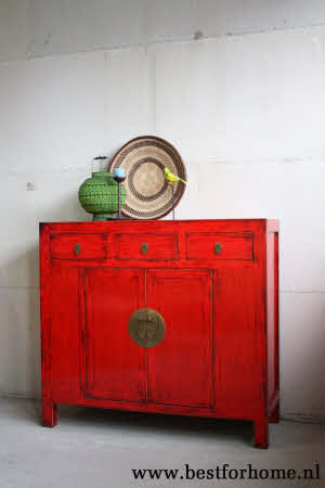 Kleurrijke Chinese Kast Vintage Look Bohemian Landelijk Dressoir NO 493 2_20251101200951