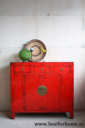 Kleurrijke Chinese Kast Vintage Look Bohemian Landelijk Dressoir NO 493 3_20251101200956