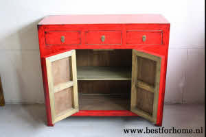 Kleurrijke Chinese Kast Vintage Look Bohemian Landelijk Dressoir NO 493 9_20251101201033