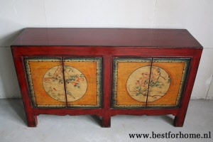 Kleurrijke Oosterse Kast Chinees Dressoir Uniek Bohemian Landelijk NO 478 3
