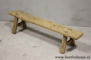 Landelijk Oud Houten Bankje Stoere Decoratieve Vensterbank Bank NO 898 3