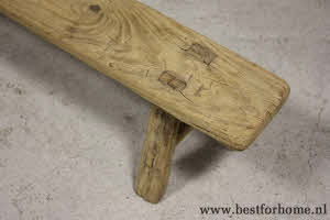 Landelijk Oud Houten Bankje Stoere Decoratieve Vensterbank Bank NO 898 4