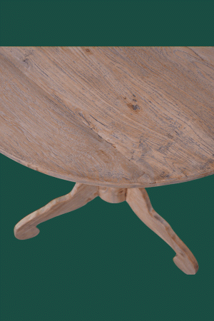 Landelijke Ronde Wijntafel Vergrijsd Oud Hout Vintage Houten Bijzettafel Rond 70 cm NO 313 2