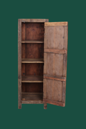 Rustieke Gerecycled Houten 1 Deurs Kast Bassano Stoer Landelijk Meubel Oud Hout NO 385 3