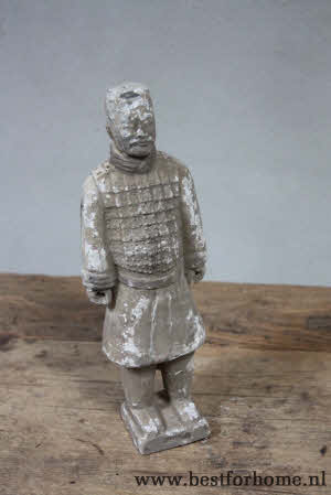 Sobere Stoere Chinese Terracotta Krijger Uniek Beeldje NO 533 4
