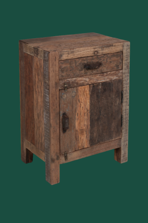 Stoer Vintage Style Nachtkastje Oud Hout Rustiek Bassano Kastje NO 160 2