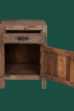 Stoer Vintage Style Nachtkastje Oud Hout Rustiek Bassano Kastje NO 160 4