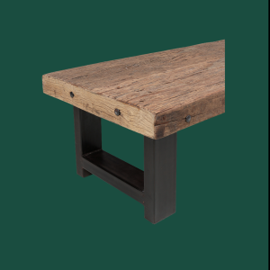 Stoere Industriele Salontafel Vintage Mix Bassano Oud Hout Metaal 3