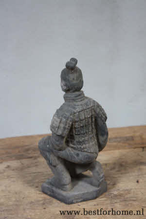 Stoere Unieke Verweerde Terracotta Krijger Chinees Beeldje NO 929 3