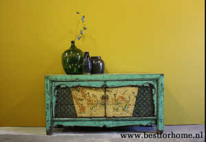 Uniek Kleurrijk 2 Deurs Dressoir Chinese Kast Bohemian Stoer NO 704 3