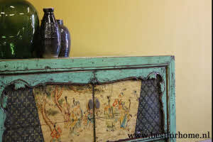 Uniek Kleurrijk 2 Deurs Dressoir Chinese Kast Bohemian Stoer NO 704 5