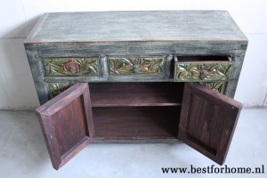 Uniek Landelijk Oosters Dressoir Vintage Style Chinese Kast NO 414 5