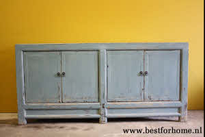 Uniek Vintage Look Landelijk Houten Dressoir Stoere Gerecycled Houten Kast NO 388 4