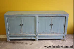 Uniek Vintage Look Landelijk Houten Dressoir Stoere Gerecycled Houten Kast NO 388 7