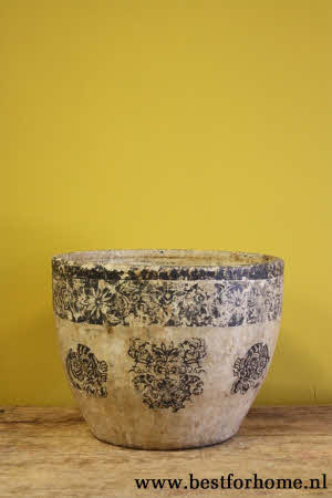 Unieke Oosterse Pot Papier Vintage Landelijk Vaas NO 902 3