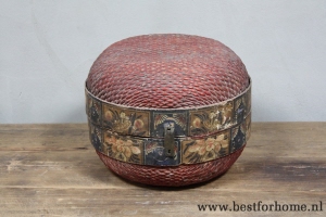 authentieke ronde chinese rieten box landelijke oude mand no 363 7