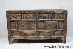 authentieke stoere chinese oude kast landelijk oud houten dressoir china no 353 9