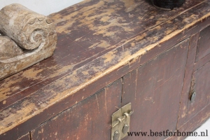 groot sober stoer oud houten dressoir unieke landelijke kast no 460 5