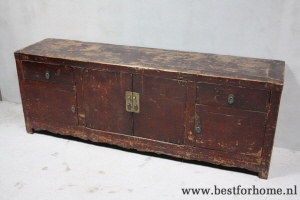 groot sober stoer oud houten dressoir unieke landelijke kast no 460 9