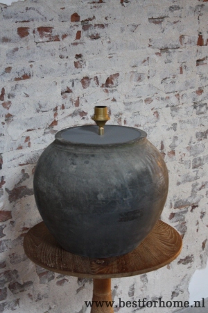 landelijke grote chinese kruiklamp xl unieke sobere stoere lamp no 999 4