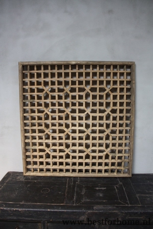 oud uniek chinees houten raamwerk  werelds landelijk wandpaneel no 416 7