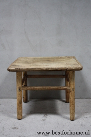 oude landelijke houten bijzettafel stoere originele tafel china no 786 3