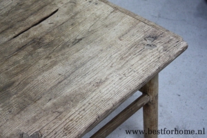 oude landelijke houten bijzettafel stoere originele tafel china no 786 7