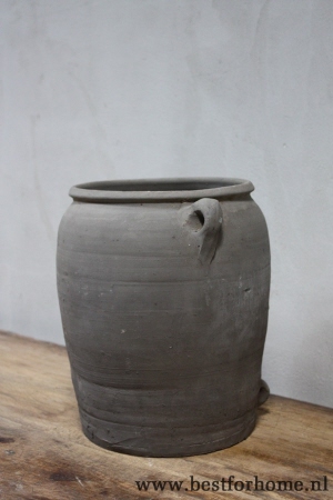 oude stoere hoge pot china unieke landelijke stenen kruik no 327 3