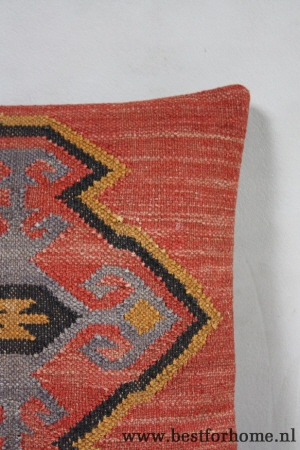 pure indiase kelim kussen roodtinten no 05 3