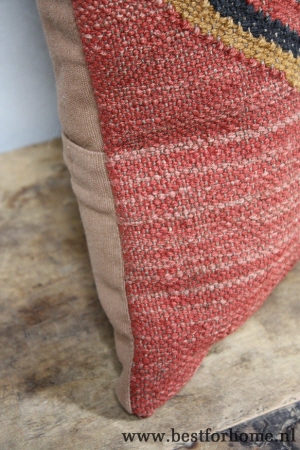 pure indiase kelim kussen roodtinten no 05 4