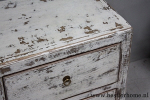 robuust landelijk oud houten dressoir stoere kast uniek doorleefd wit no 149 6