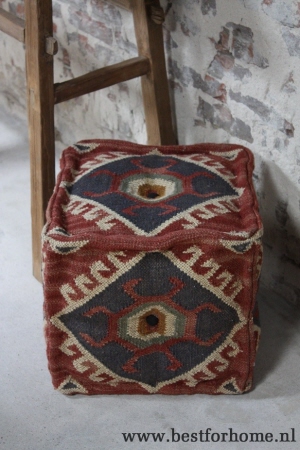 robuuste kelim voetenbank puur landelijke poef no 110 2