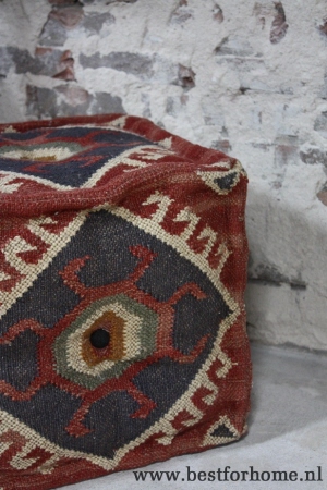 robuuste kelim voetenbank puur landelijke poef no 110 3