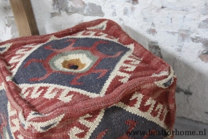 robuuste kelim voetenbank puur landelijke poef no 110 4