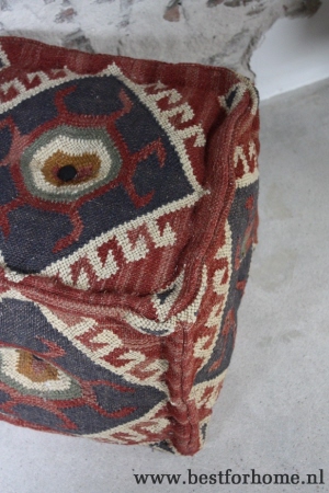 robuuste kelim voetenbank puur landelijke poef no 110 5