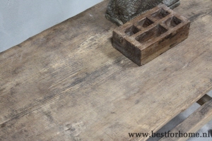 robuuste oud houten salontafel originele oude landelijke tafel no 532 6