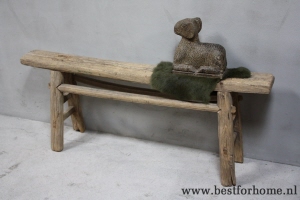 rustiek chinees oud houten bankje oriental landelijk no 939 2